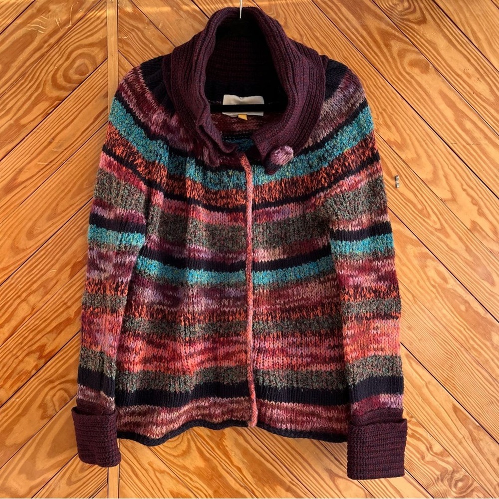 Anthropologie LEIFSDOTTIR Chunky Knit Cardigan Sweater
